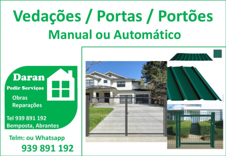Vedações, 939891192, portas, portões, etc.